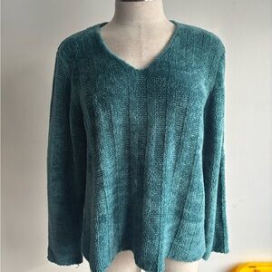 White Stag Teal V-Neck Sweater